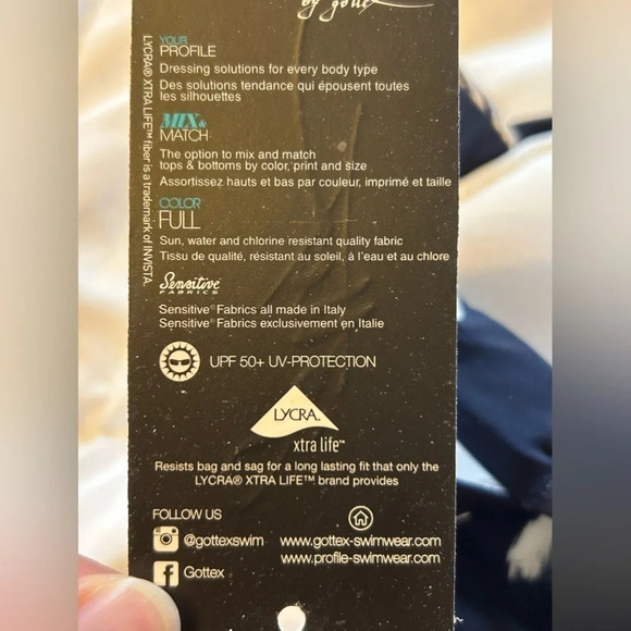 🆕 Profile by Gottex Underwire Tankini Top 32F swimsuit bathing suit - Picture 10 of 10